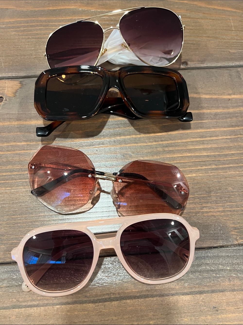 Assorted Women’s Sunglasses - Pink, Brown, Black, and Gradient Lenses